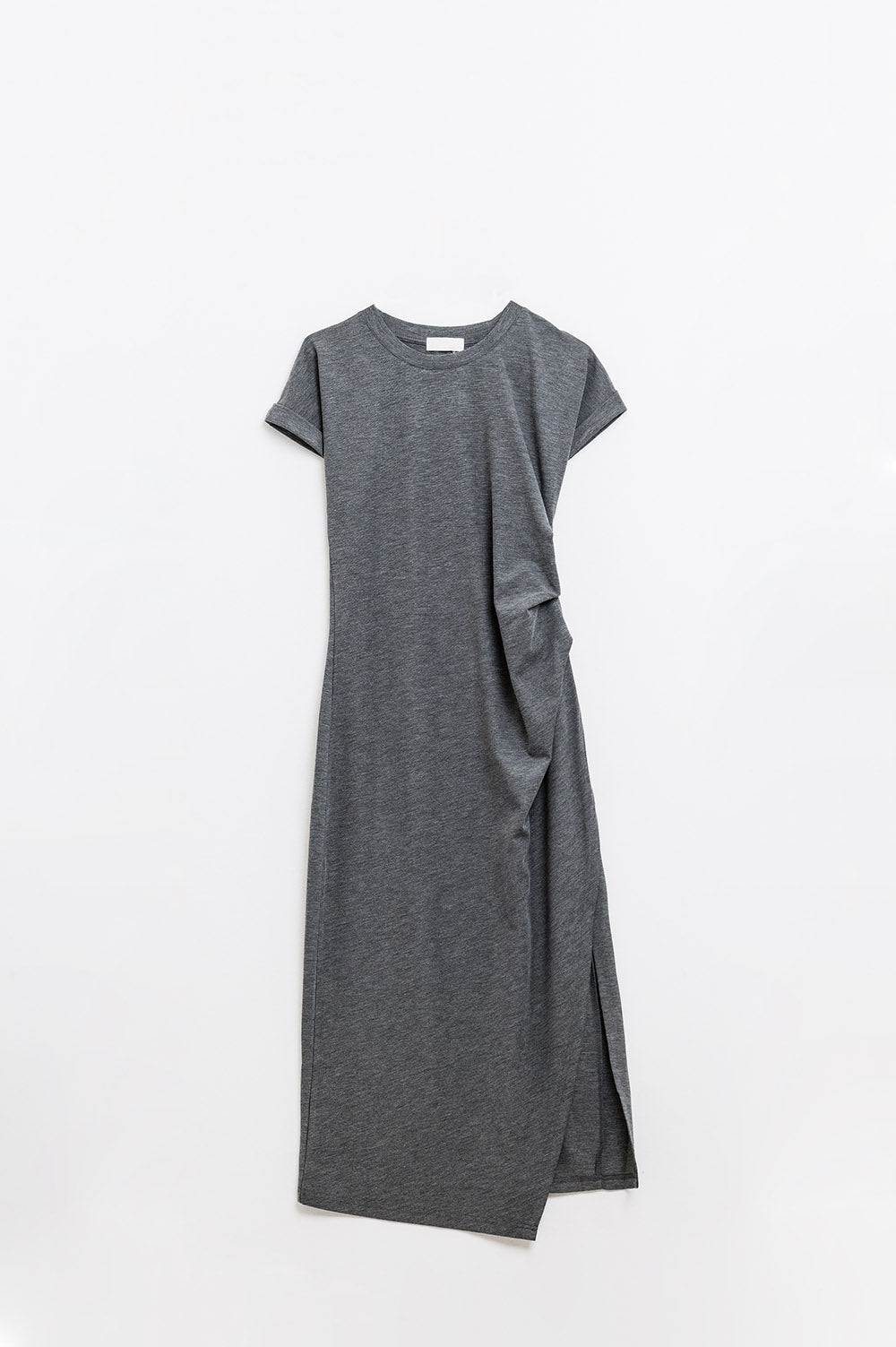 Vestido sem mangas em tencel elástico cinzento