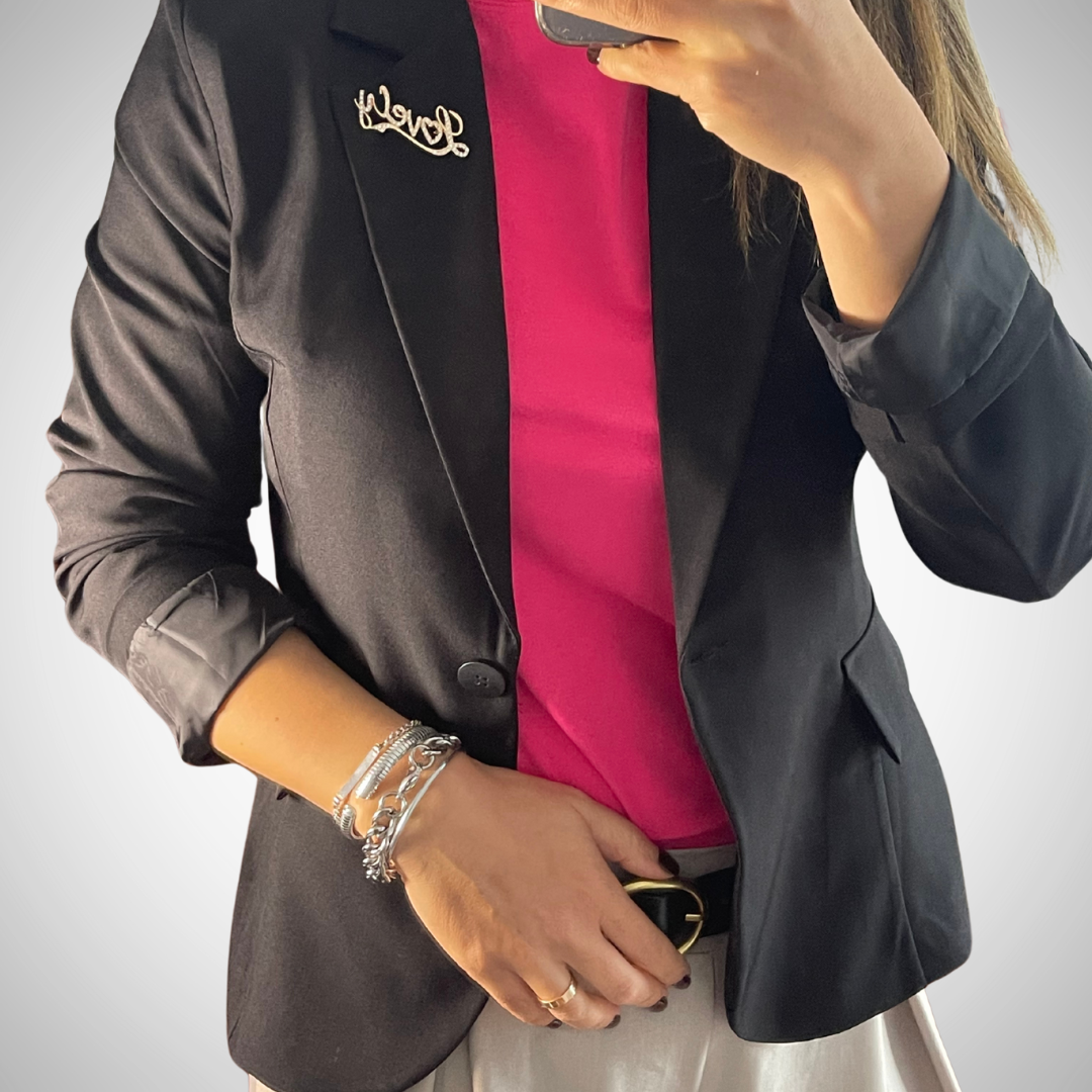 Blazer Preto Cintado