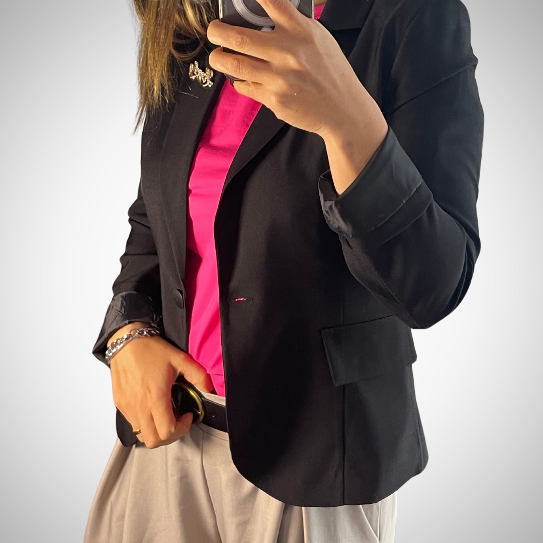 Blazer Preto Cintado