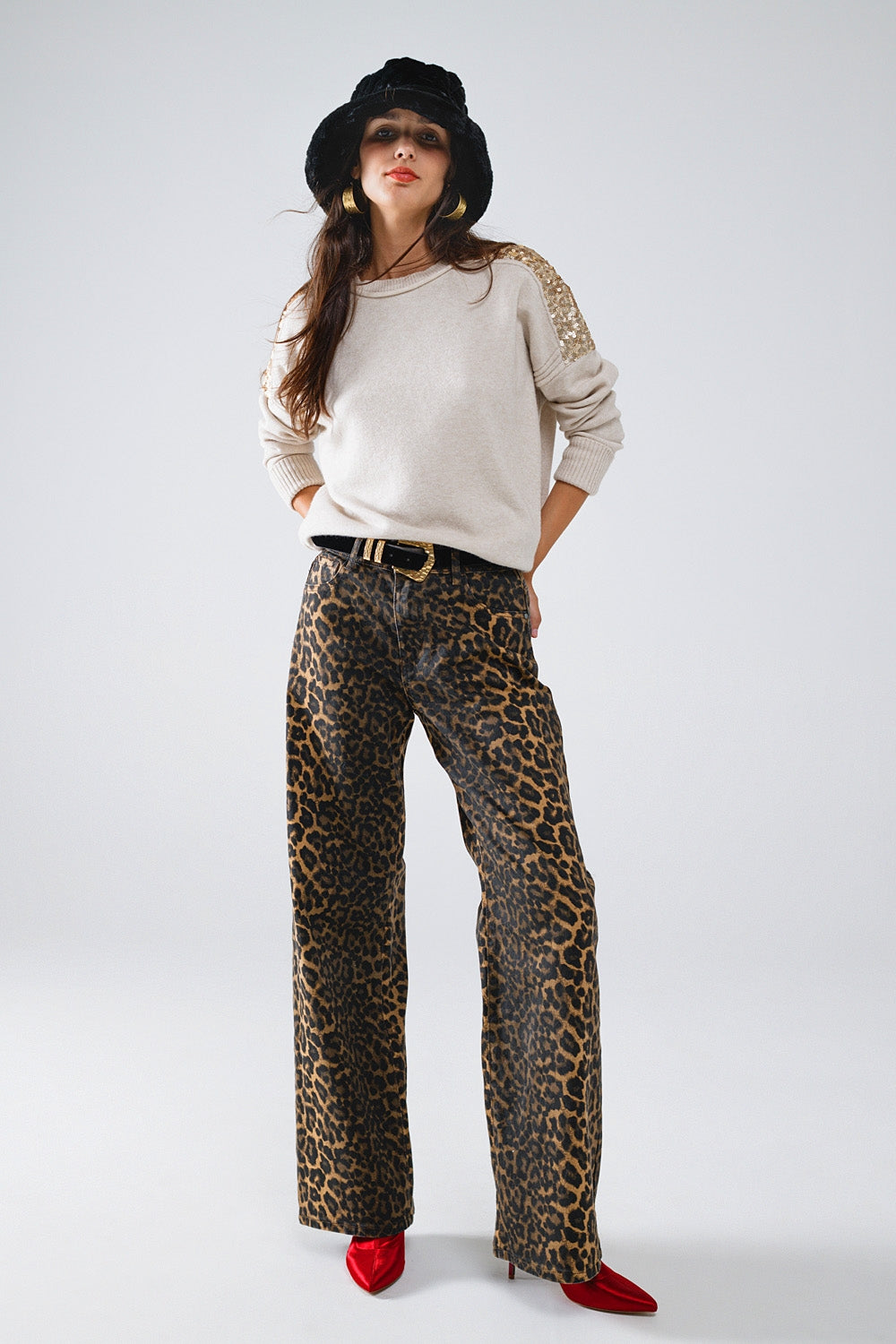 Calça Leopardo e Degradé