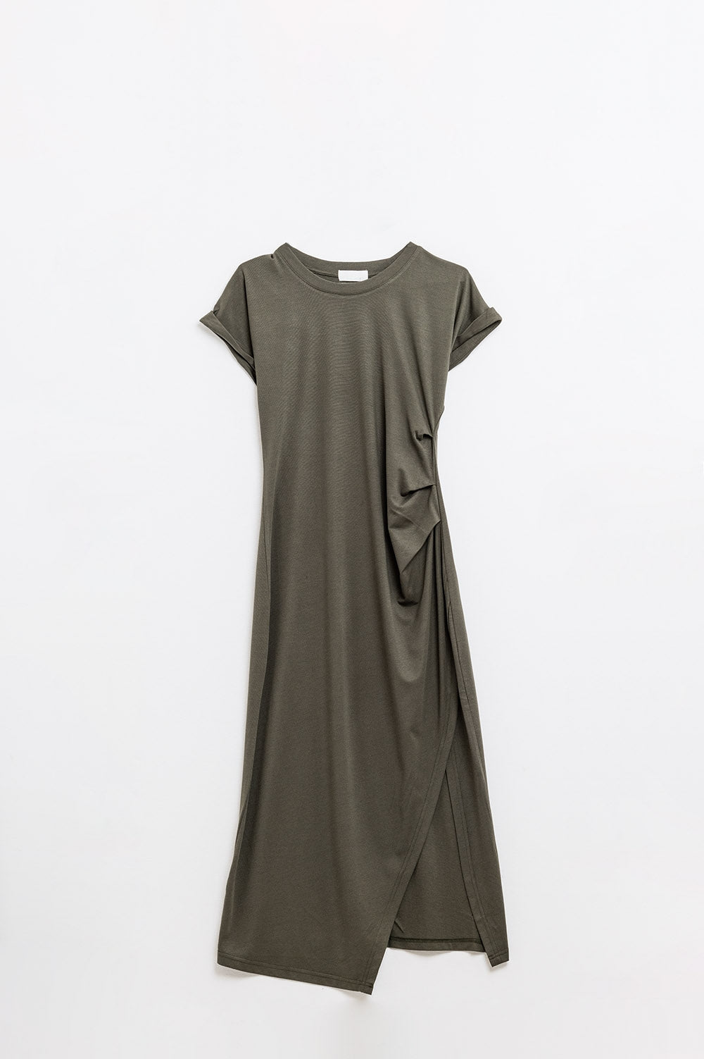 Vestido sem mangas em tencel elástico cinzento